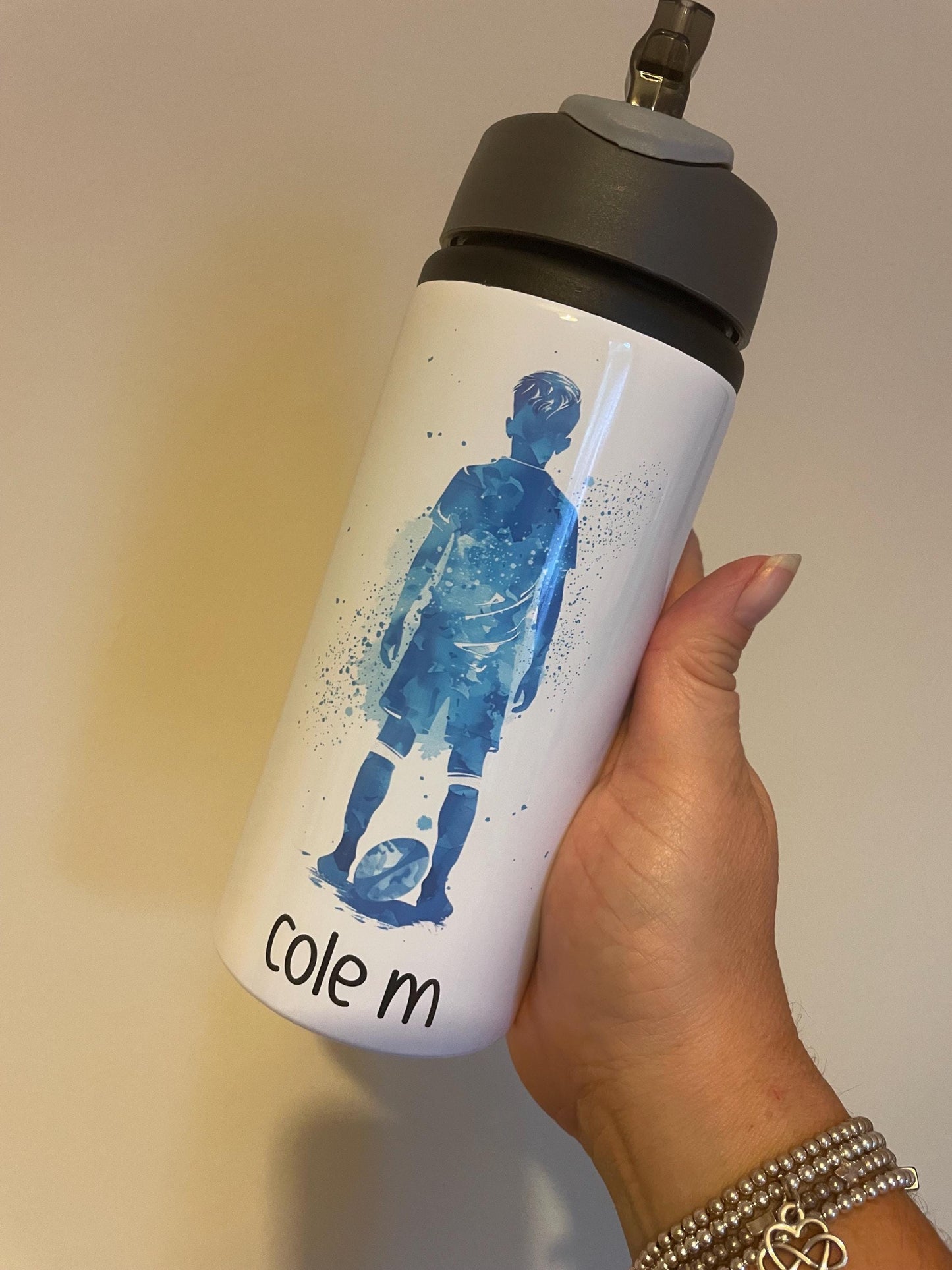 Rugby Boy Water Bottle, Personalised Rugby Water Bottle, Drinks Bottle, Back To School Bottle