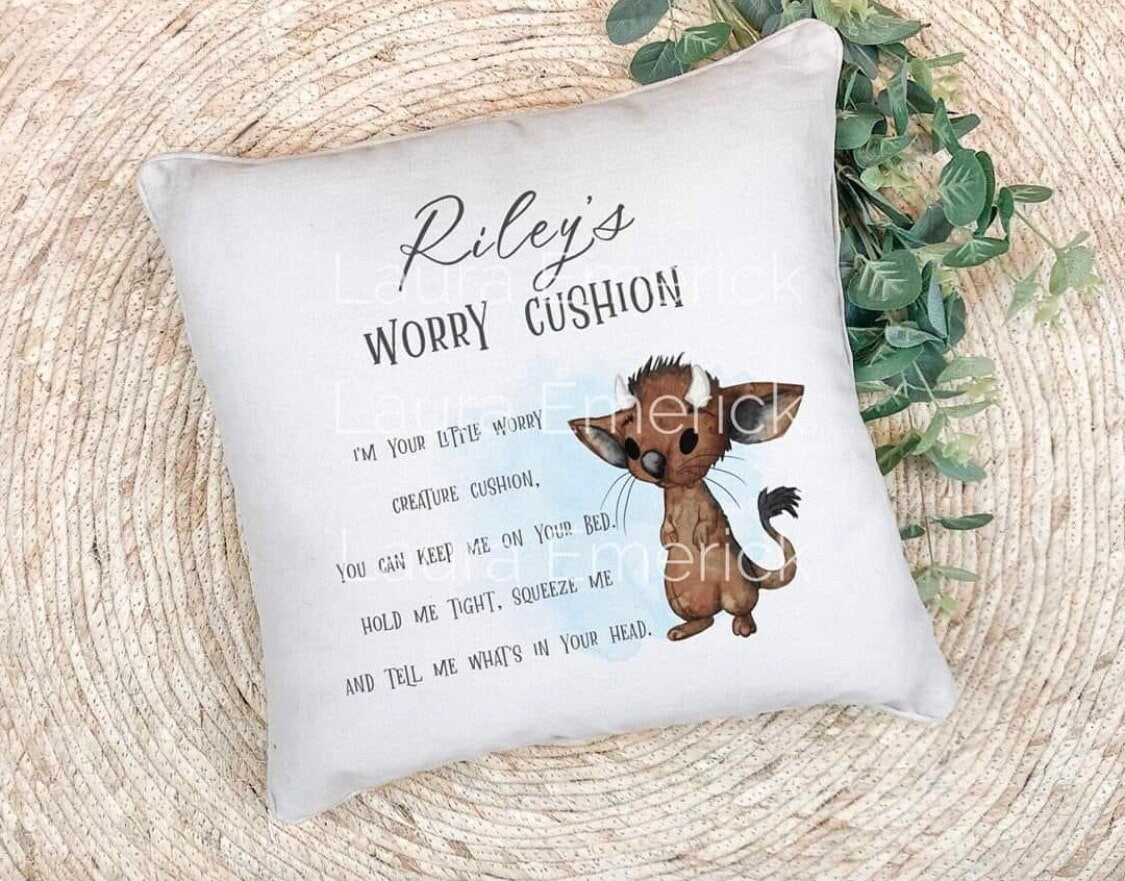 Worry Cushion , Mouse Design Worry Cushion, Lockdown 2020 gift.