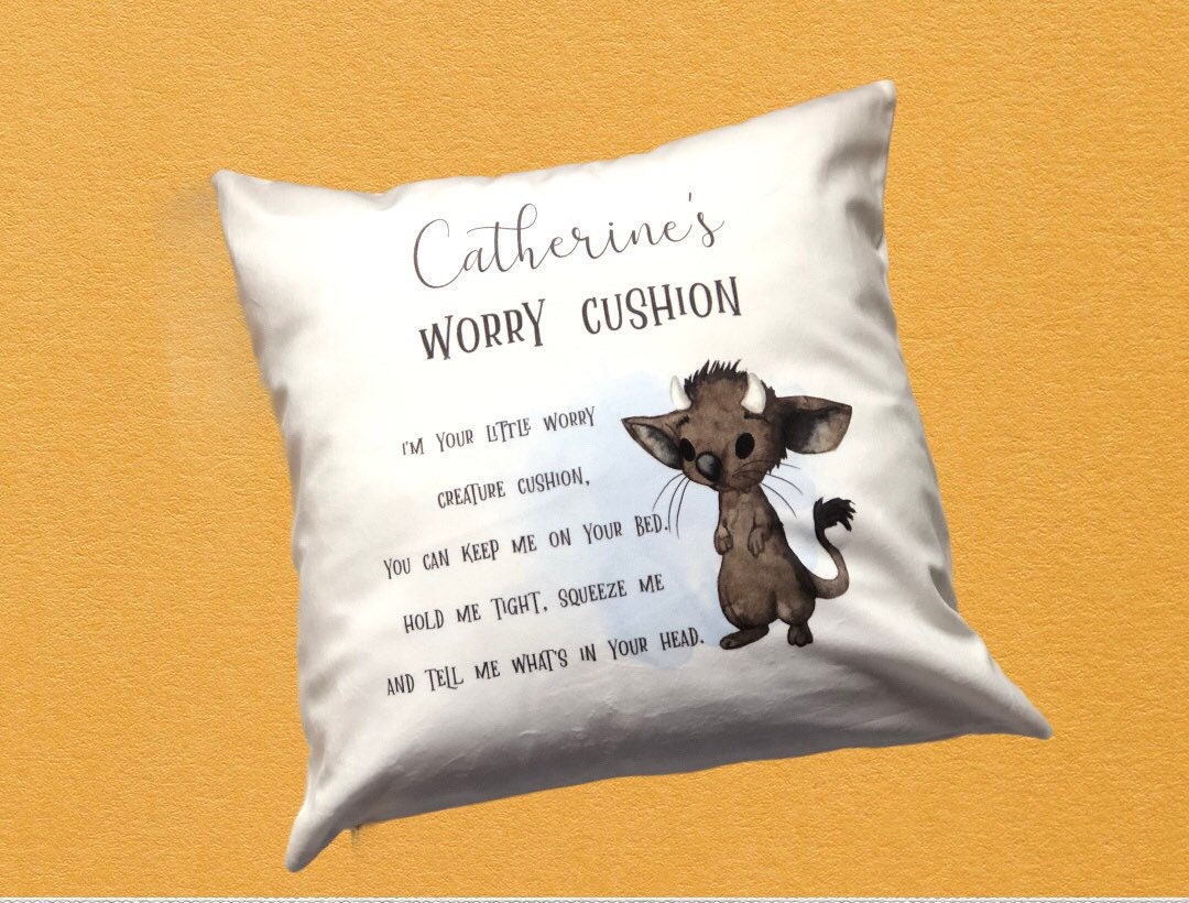 Worry Cushion , Mouse Design Worry Cushion, Lockdown 2020 gift.