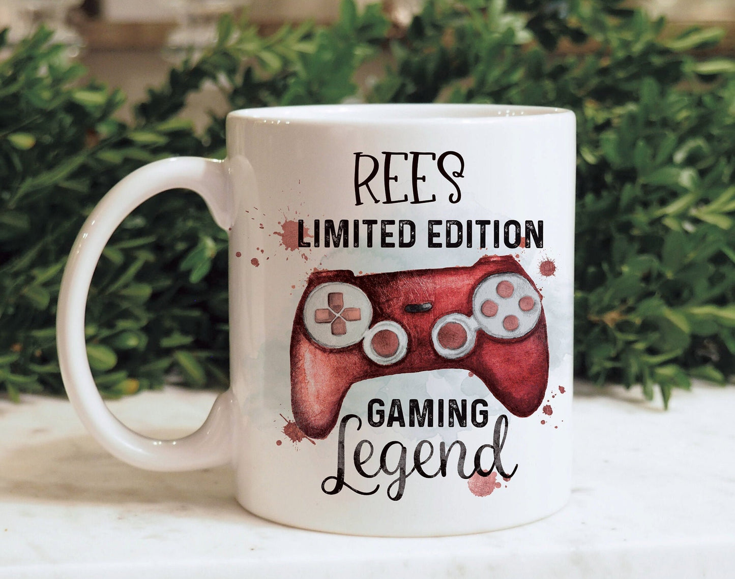 Red Gamer Mug, Gaming Legend Personalised Mug For Him, Birthday Gift, Easter Gift, Christmas Gift, Gamer Gift