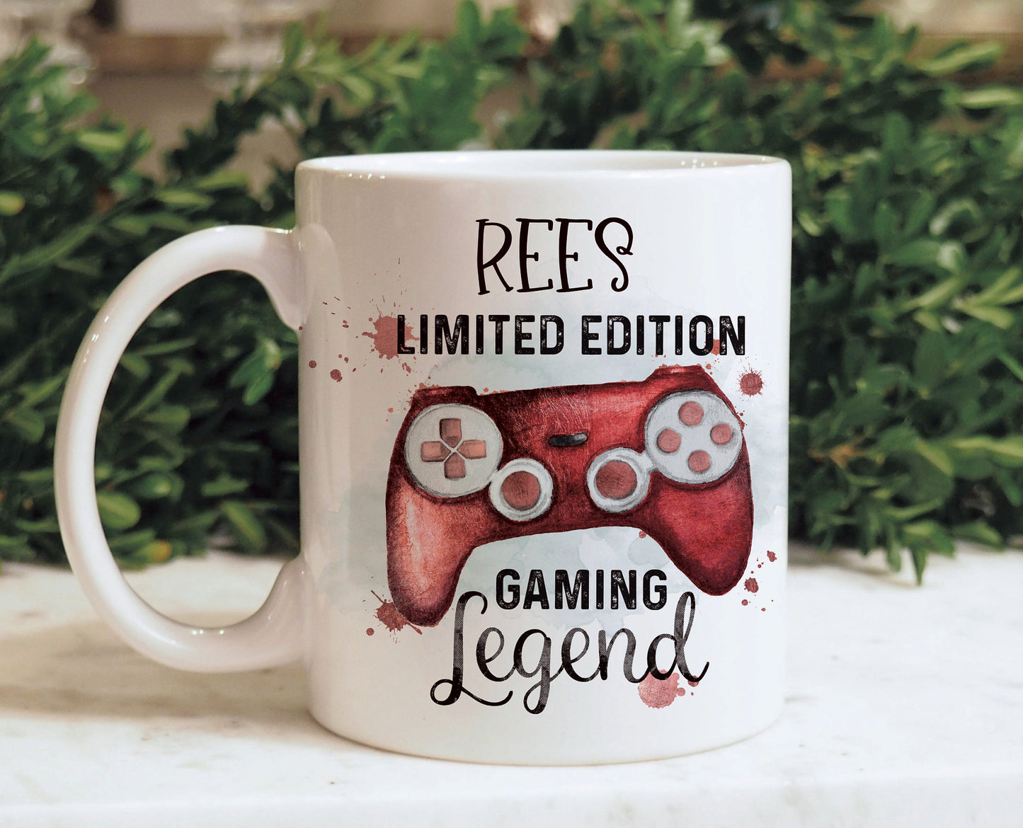 Red Gamer Mug, Gaming Legend Personalised Mug For Him, Birthday Gift, Easter Gift, Christmas Gift, Gamer Gift