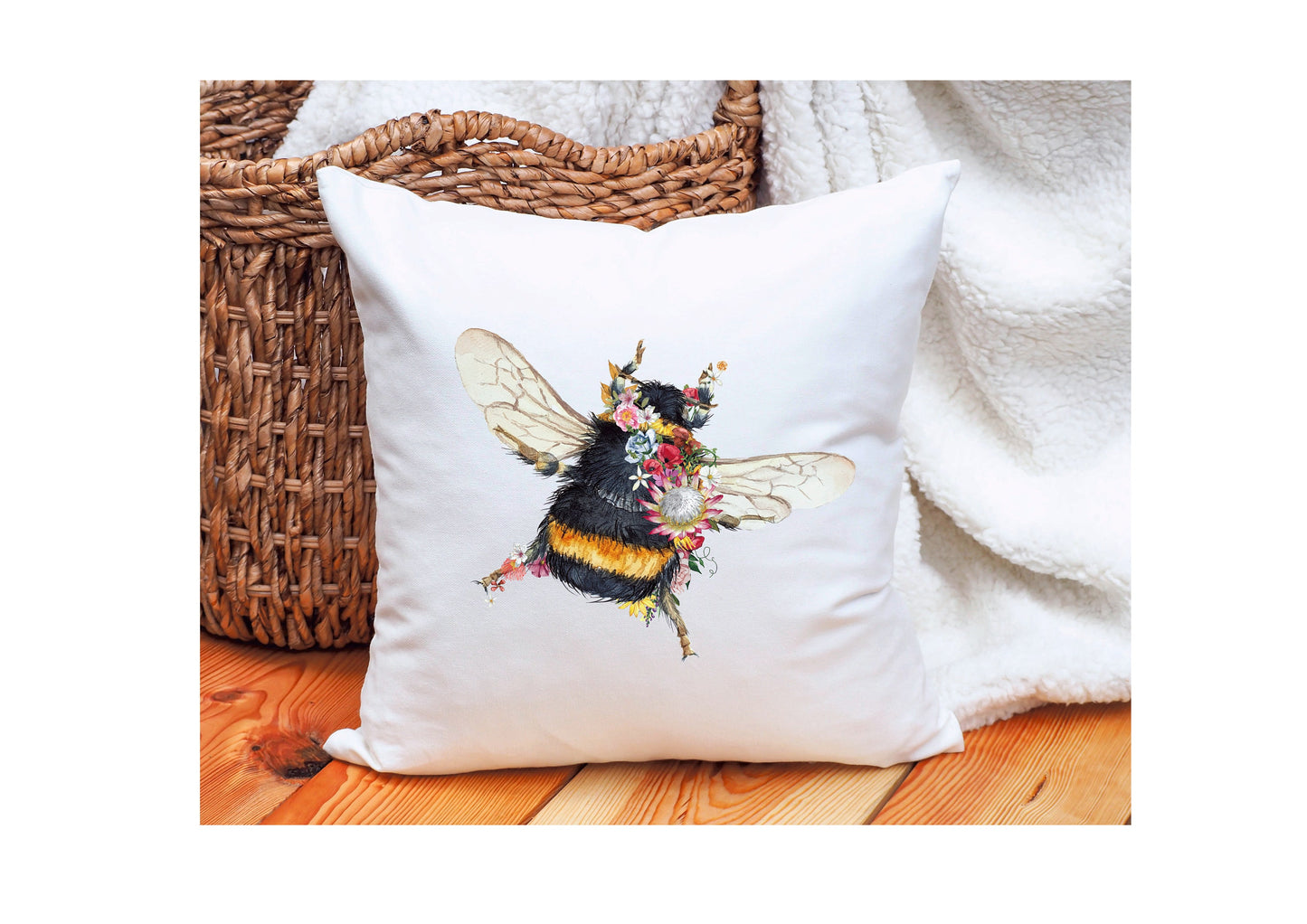 Bee Cushion Gift, Bee Design Personalised Cushion, Mothers Day Gift For Mum, Gift For Nanny, Personalised Cushion Gift