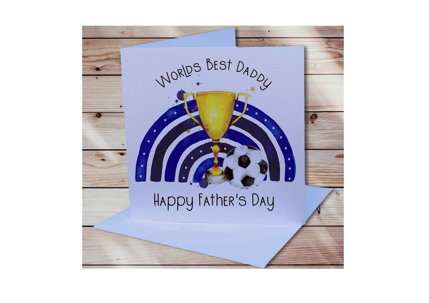 Bampi Father's Day Card, Grampy Fathers Day Card, Daddy Football Card, Bampy Birthday Card, Worlds Best Daddy, Uncle, Personalised Card