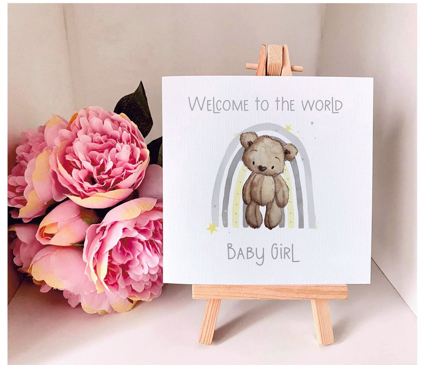 New Baby Card, Welcome To The World Baby, Personalised Birthday Card, Congratulations Card