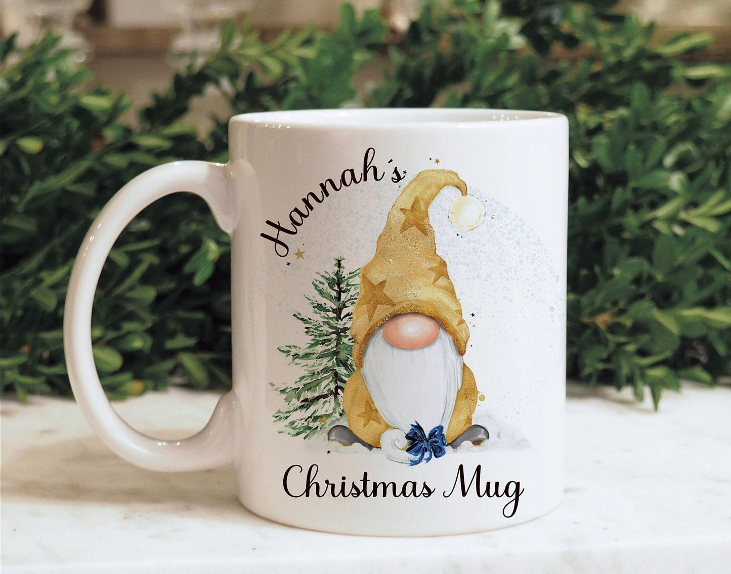 Christmas Gonk Mug, Personalised Christmas Mug, Christmas Eve Box Mug