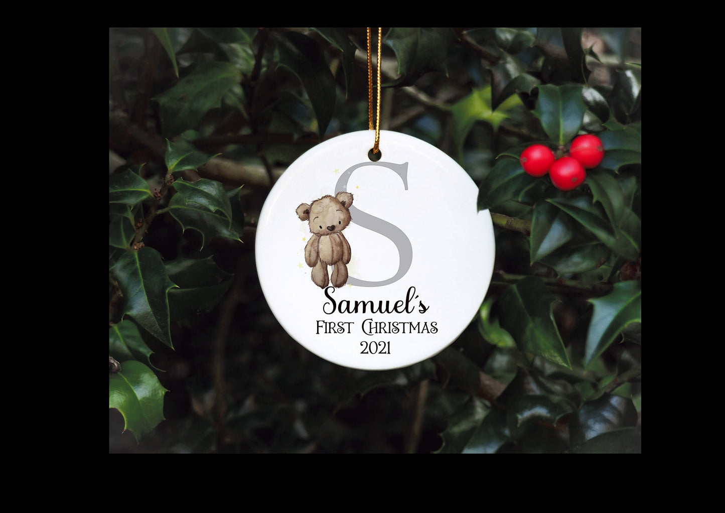 Baby's First Christmas Bauble, Personalised First Christmas Tree Bauble, Personalised Baby First Christmas Bauble, Babys first xmas ornament