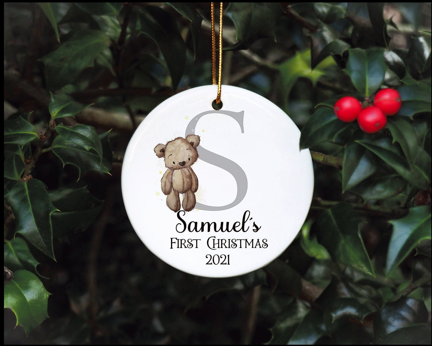 Baby's First Christmas Bauble, Personalised First Christmas Tree Bauble, Personalised Baby First Christmas Bauble, Babys first xmas ornament