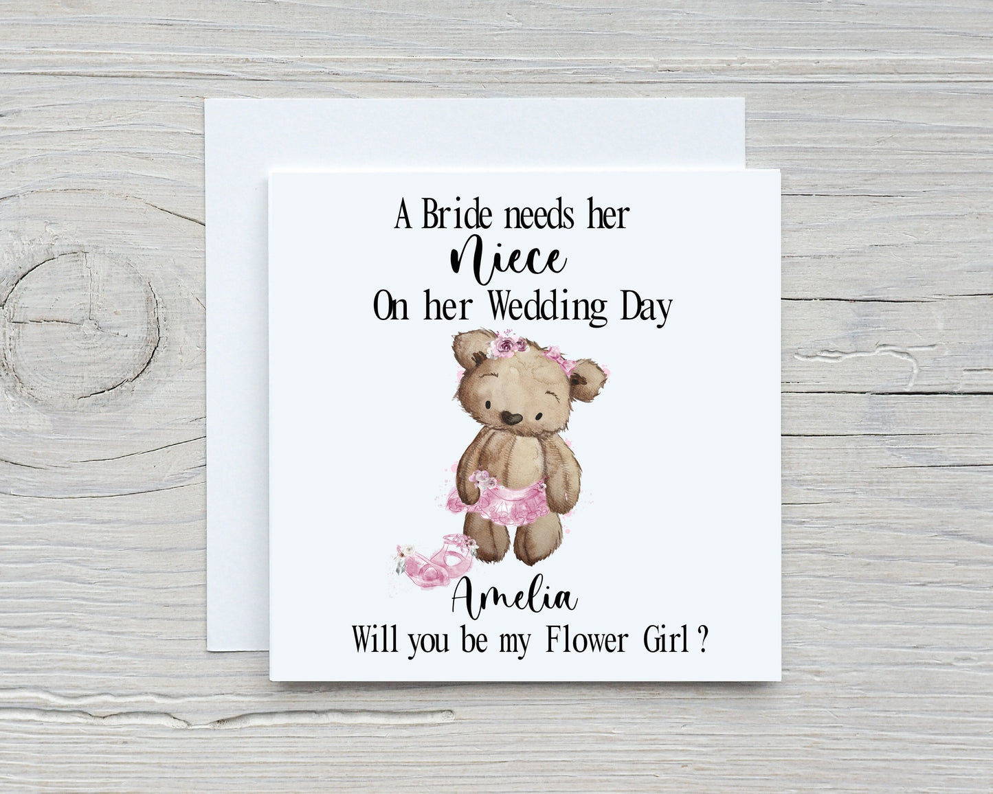 Will You Be My Flower Girl Proposal Card, Will You Be My Flower Girl?, Personalised Niece Flower Girl Proposal.