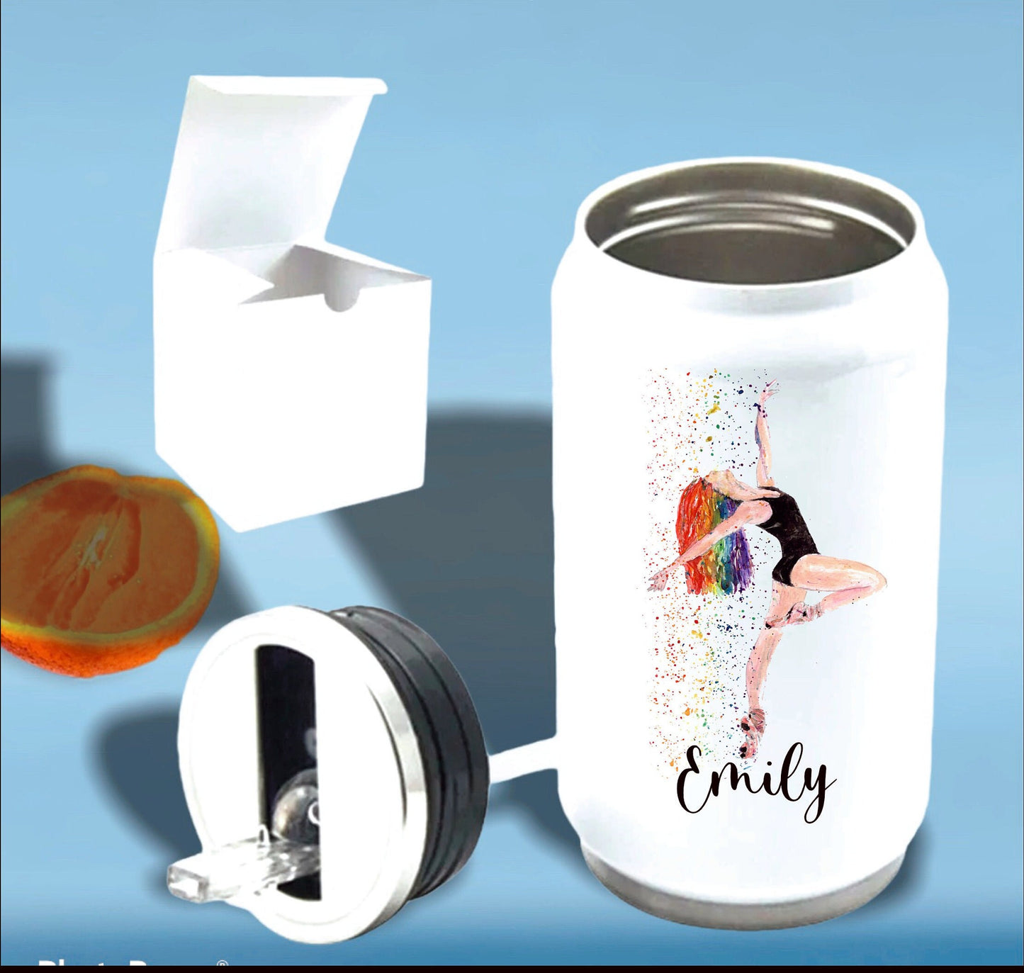 Dancer Personalised Water Bottle, Dancer Coke Can Drinks Bottle, Ballet Dancer Drinks Bottle