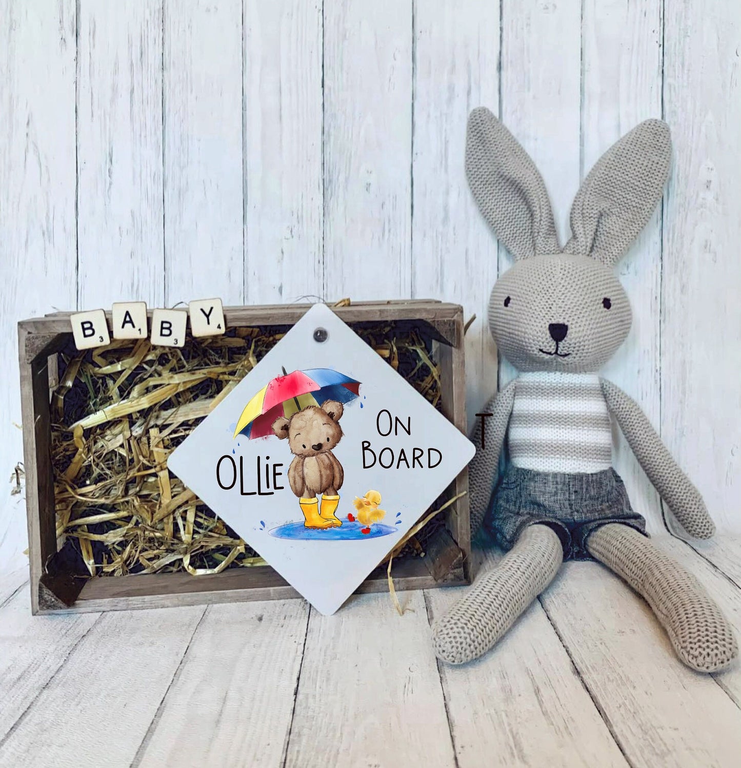 Baby On Board Sign, Personalised Baby On Board Car Sign