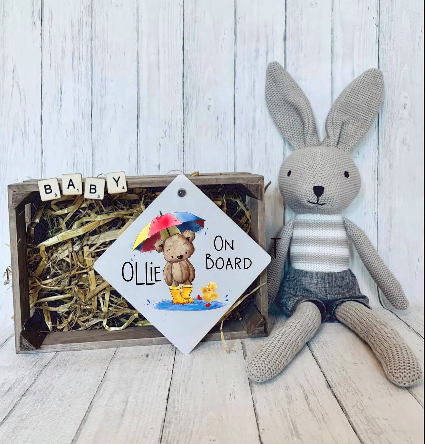 Baby On Board Sign, Personalised Baby On Board Car Sign