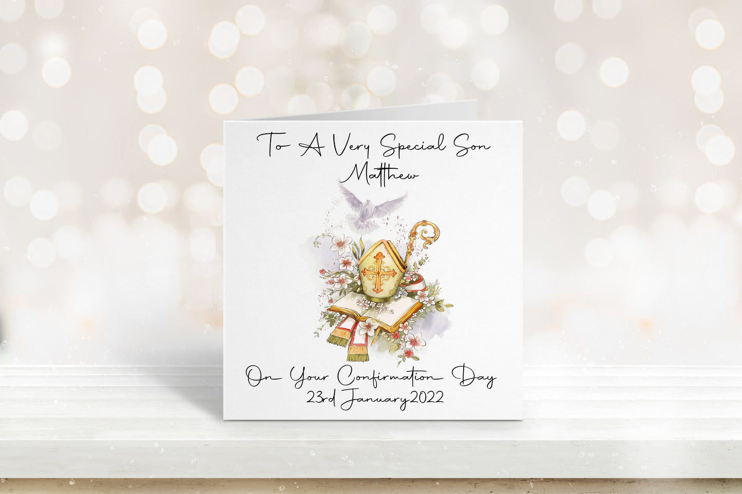 Confirmation Card, Confirmation Card For Granddaughter, Personalised Confirmation Card For Daughter, Confirmation Card For Son, Grandson