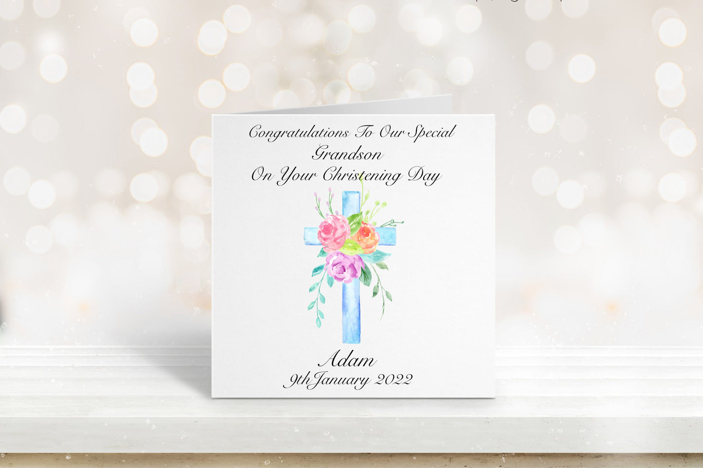 Christening Card, Personalised Christening Card For Granddaughter, Christening Card For Girls, Christening Card For Daughter, Goddaughter