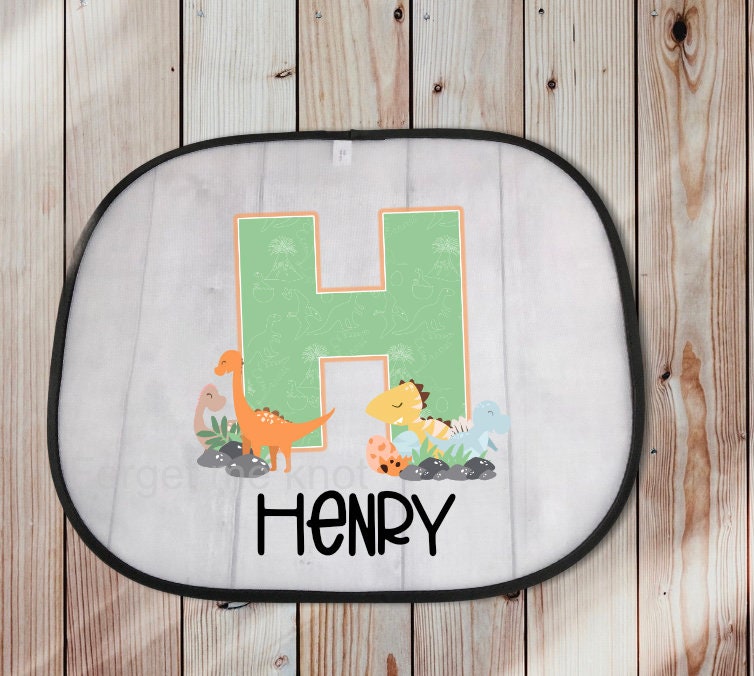 Dino Car Sun Shade, Personalised Car Sun Shade, Baby On Board Sign, Sun Shade For Car