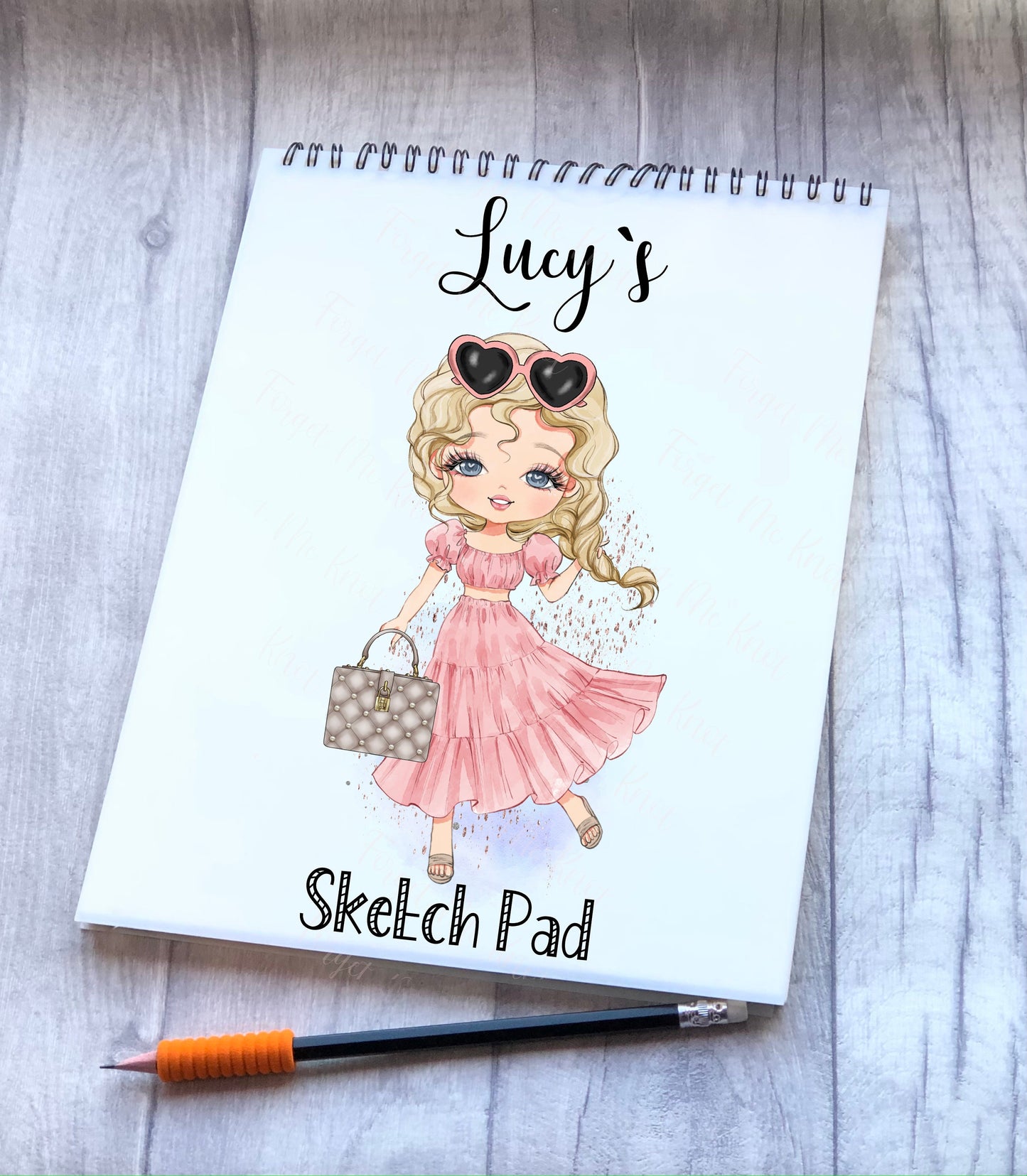 Sketchbook, Personalised Sketchbook, Personalised Sketch Pad, Sketchbook, Gift For Granddaughter, Gift For Daughter