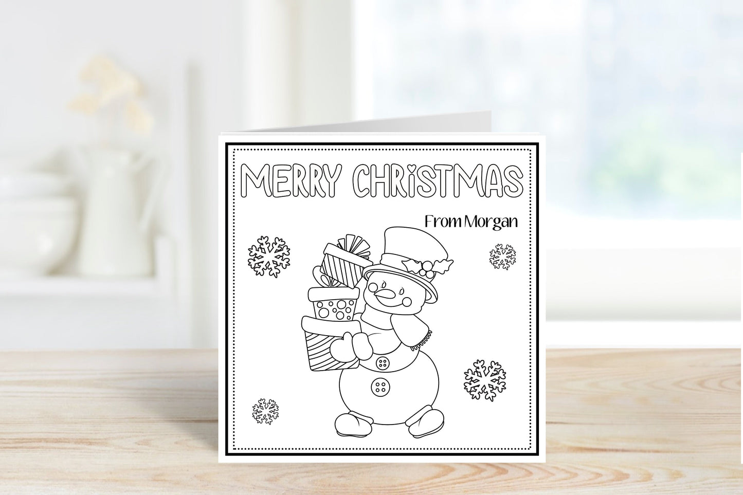 Colour Your Own Christmas Cards, Kids Colour Your Own Christmas Cards, Children's Card Activity Pack