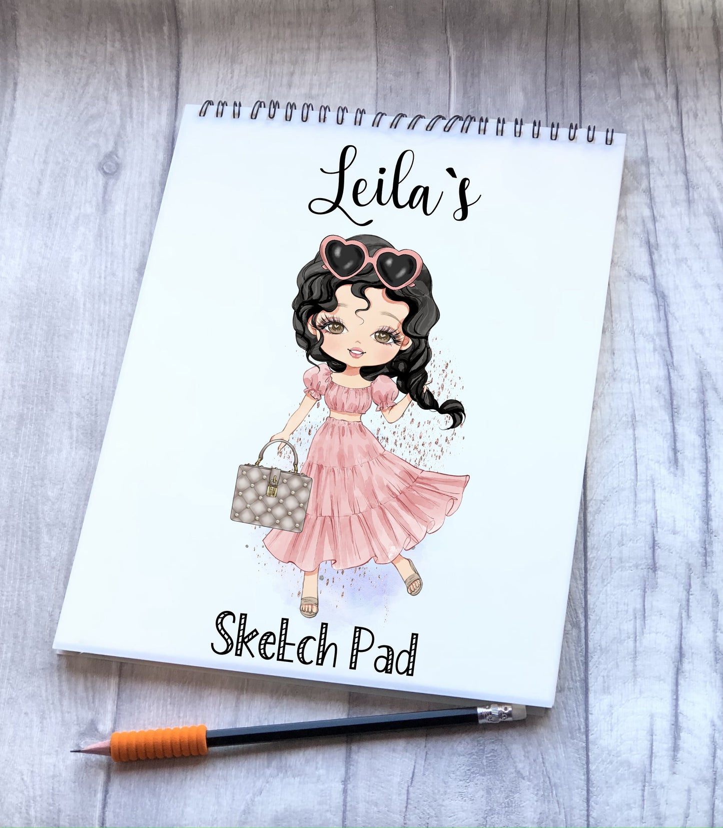 Personalised Sketchbook, Personalised Sketch Pad, Sketchbook, Gift For Granddaughter, Gift For Daughter