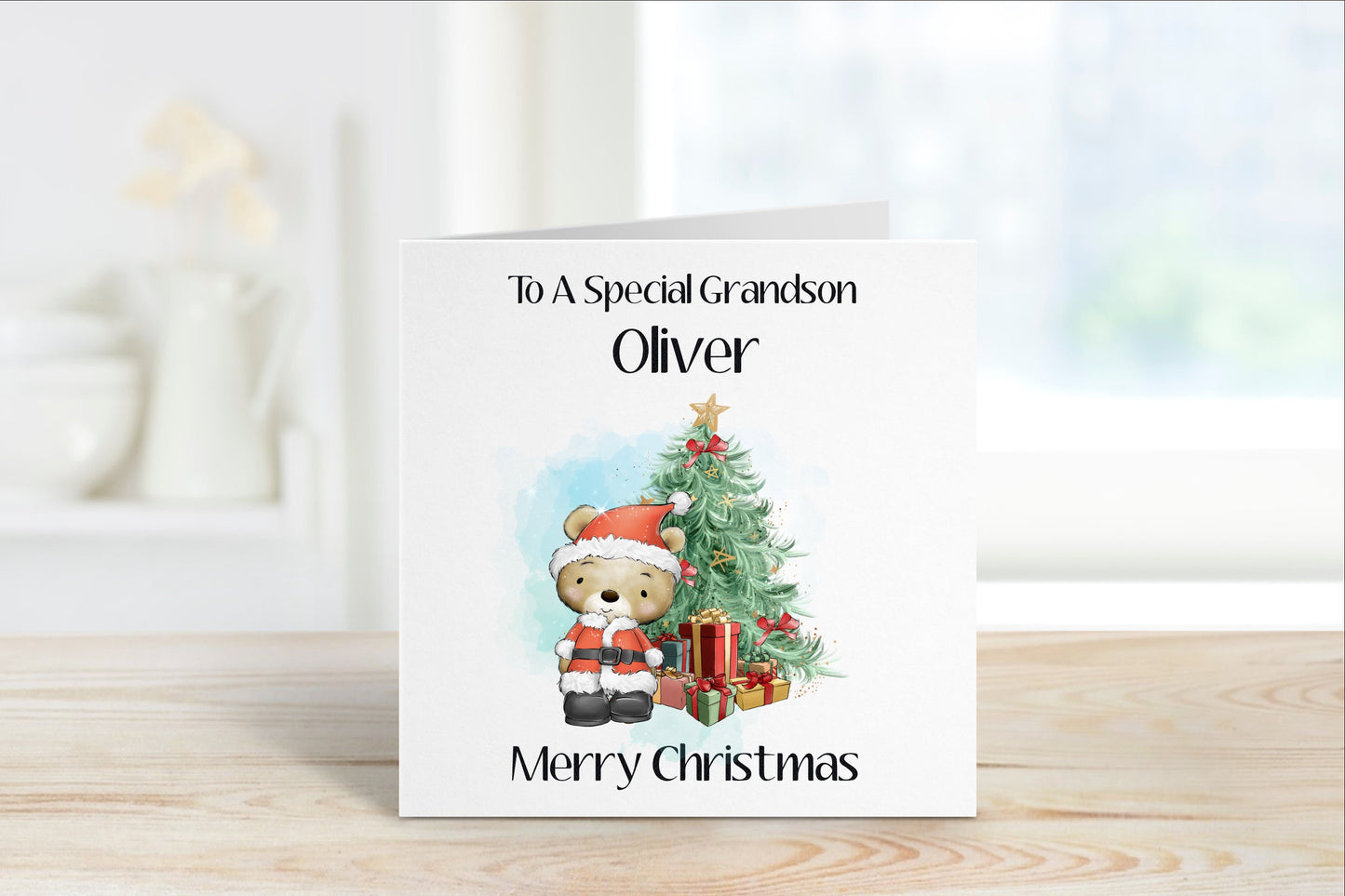Grandson Christmas Card, Christmas Card For Grandson, Grandson Christmas Card Personalised