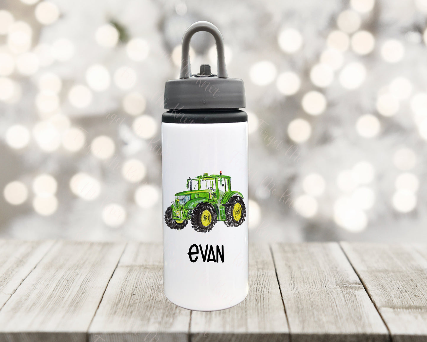 Tractor Water Bottle, Personalised Water Bottle, Water Bottle With Straw, Personalized Gift For Her, Tractor Drinks Bottle For Kids