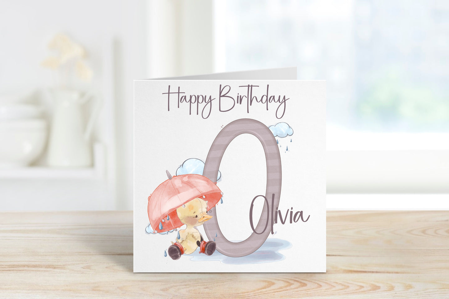Grandson Birthday Card, Personalised Birthday Card, Daughter Birthday Card, Son Birthday Card, 1st Birthday Card, Splashy Duck Card