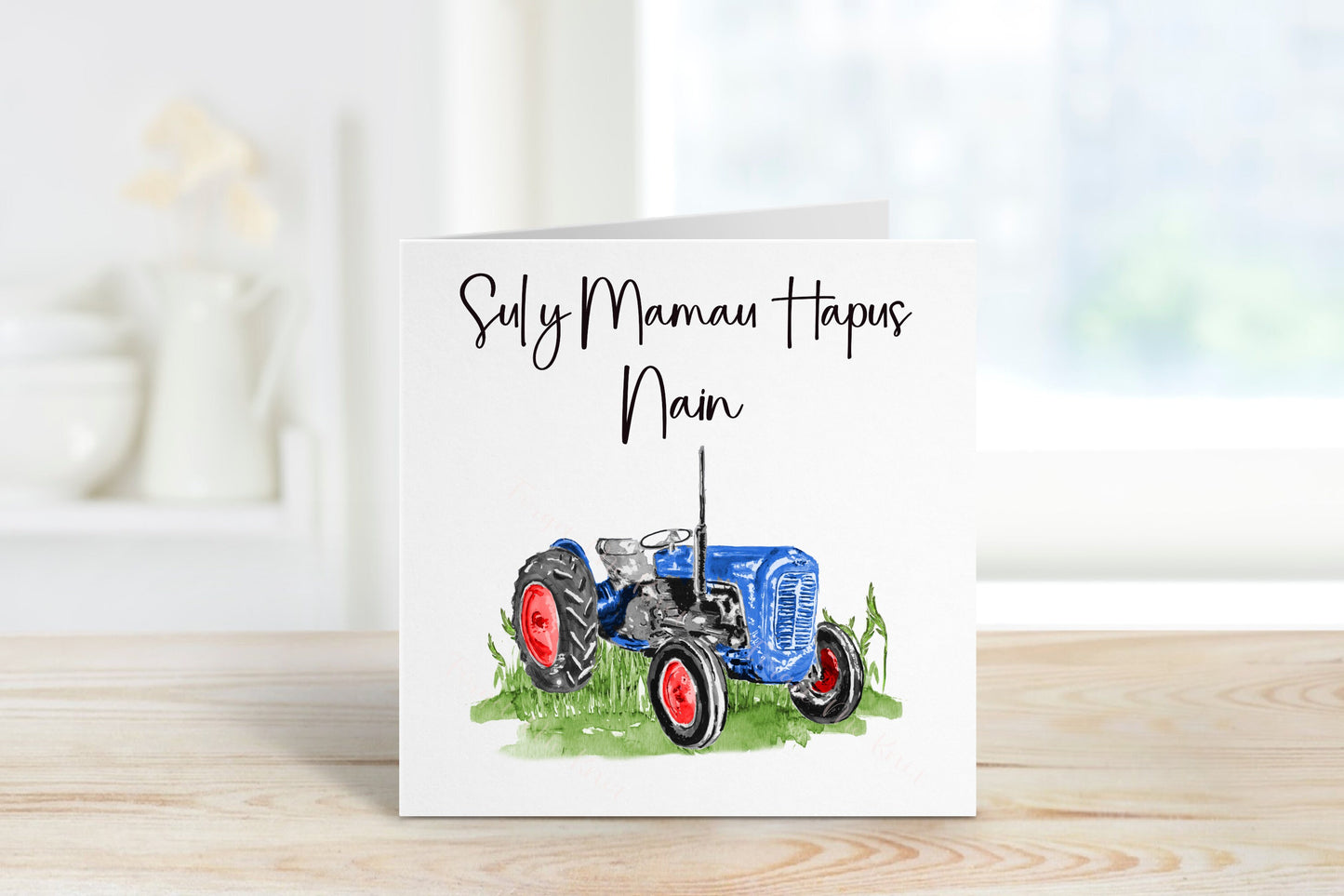 Welsh Mothers Day Card, Sul y Mamau Hapus, Welsh Mother's Day Card, Mam Mother's Day Card, Tractor Card For Nain