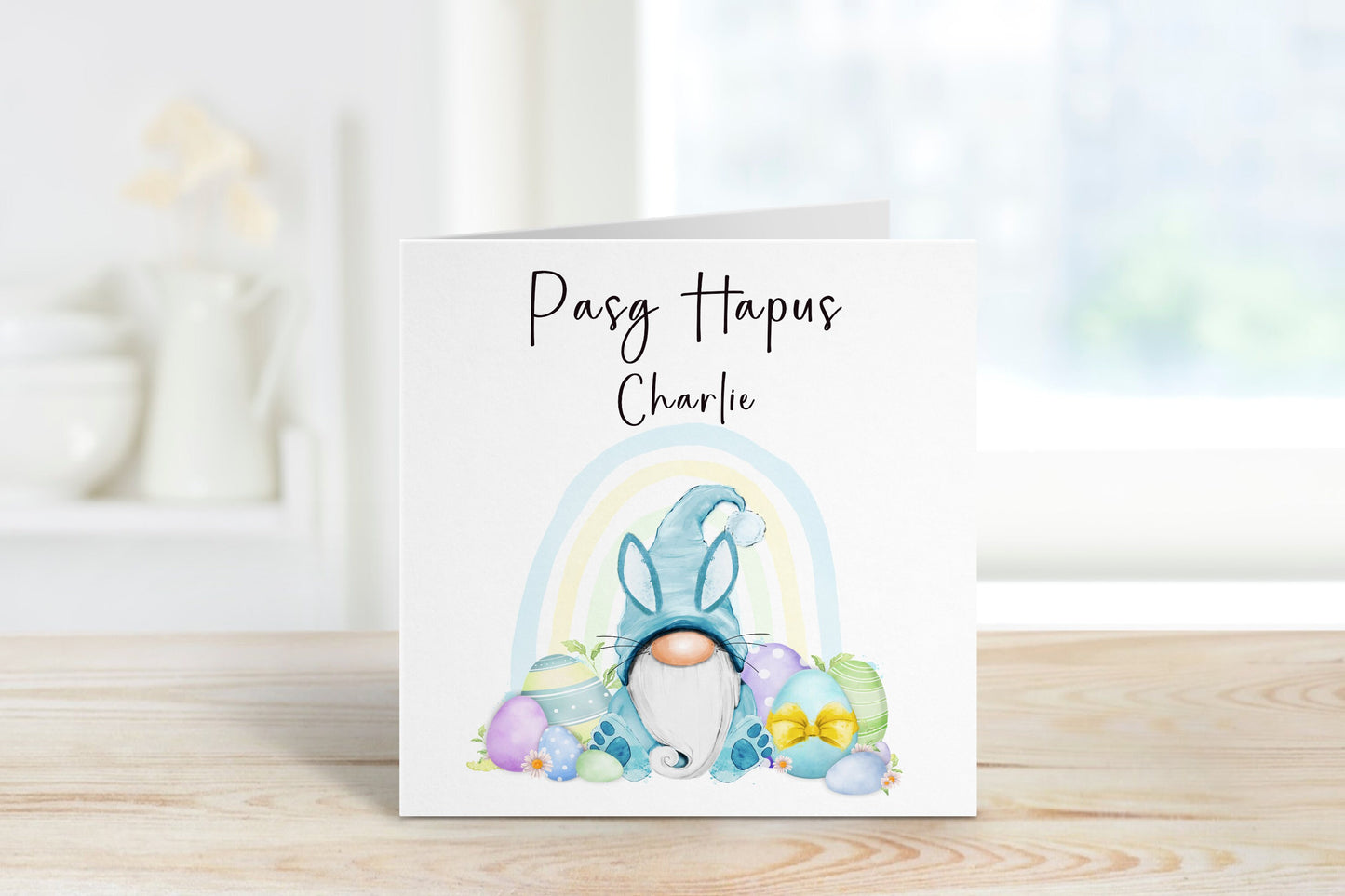 Pasg Hapus,Cerdyn Cymraeg Pasg Hapus, Welsh Easter Card, Carden Pasg Hapus, Easter Gonk