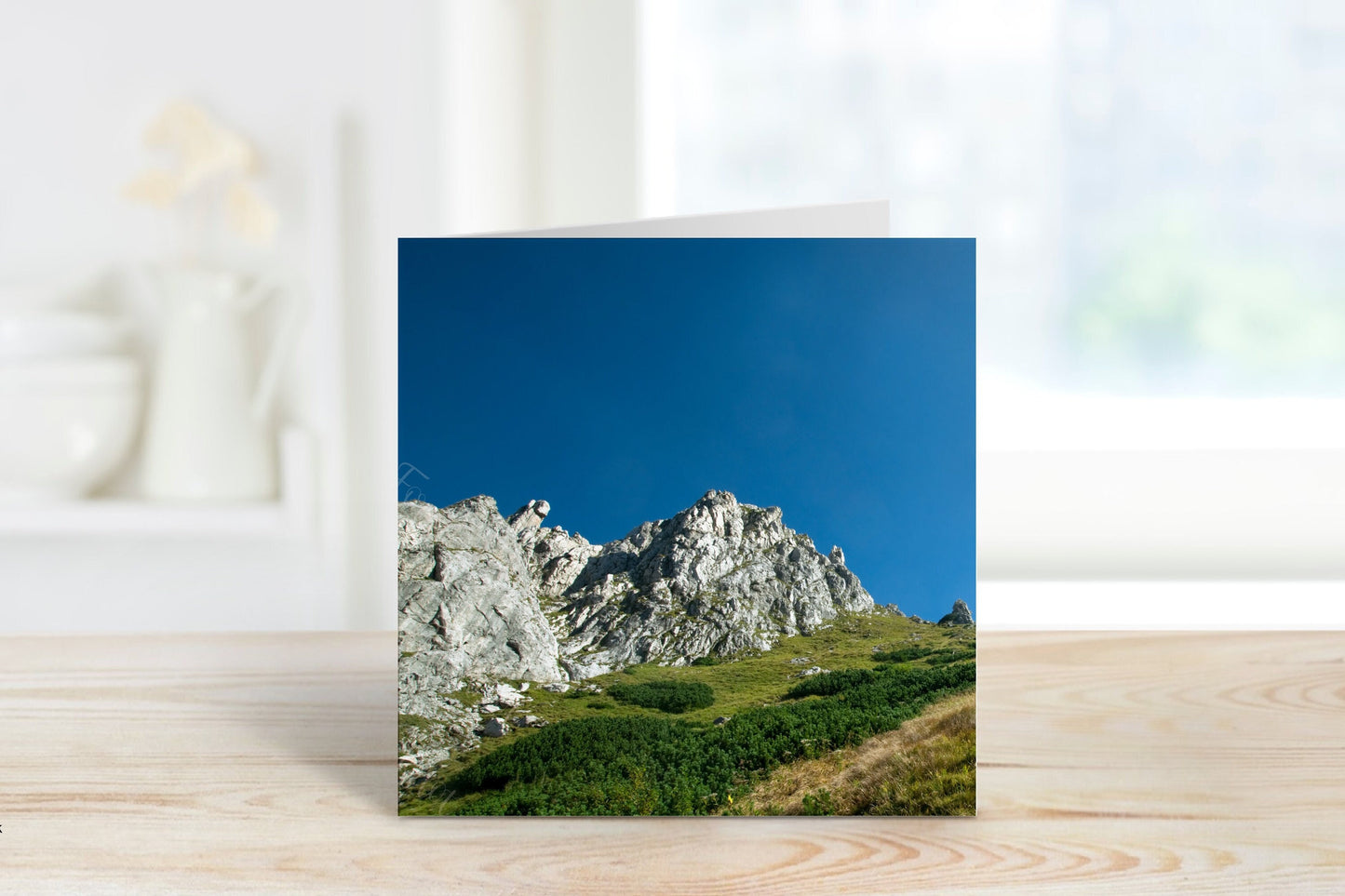 Blank Card, Picture Only Card, Mountain Landscape Scenery Greeting Card