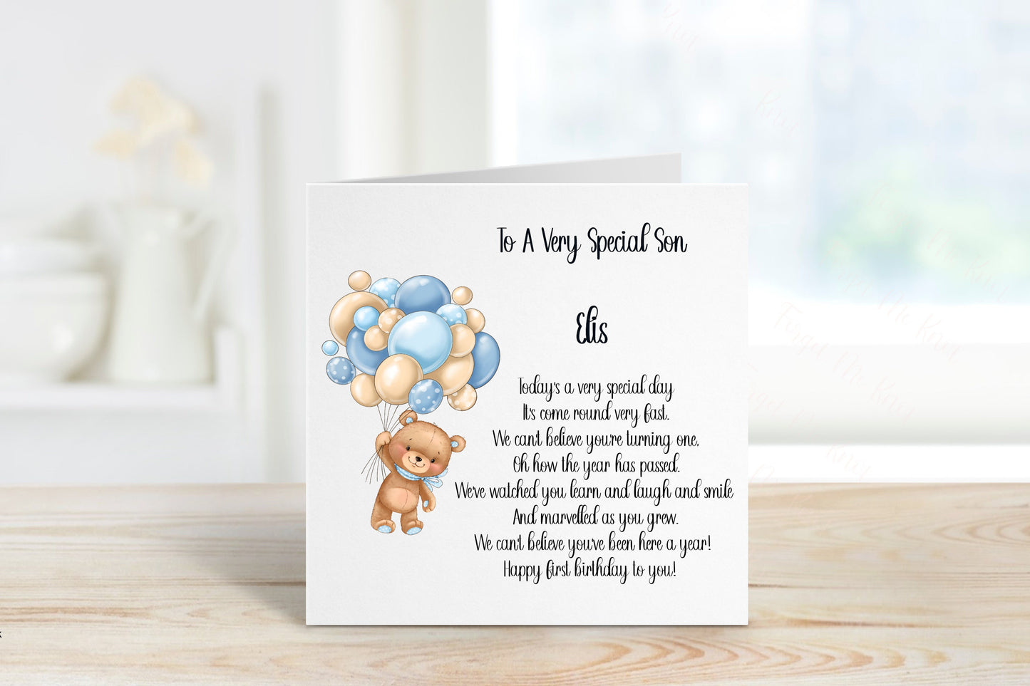 Godson 1st Birthday Card, 1st Birthday Card For Godson, Personalised Godson 1st Birthday Card