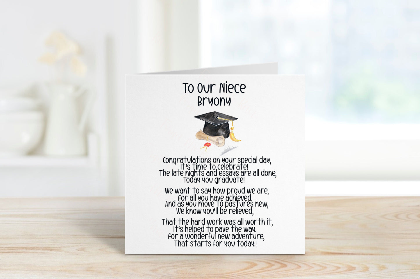 Niece Graduation Card, Personalised Graduation Card For Her, Graduation Card For Niece
