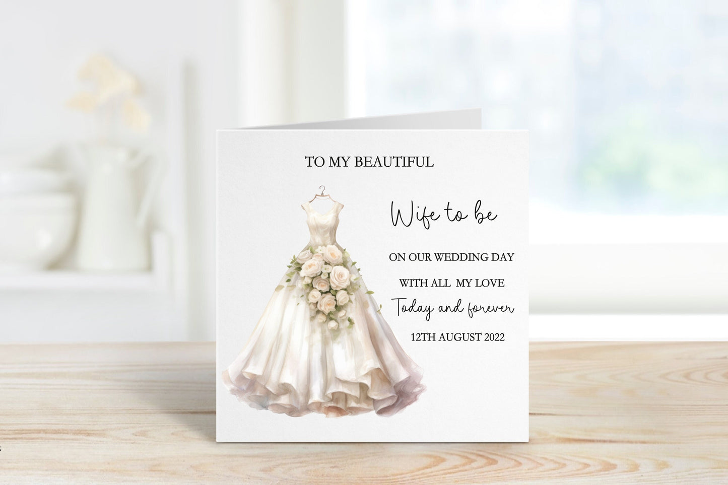 Wife To Be Wedding Day Card, Wedding Day Card For WifeTo Be, Wedding Day Card For Bride, For My Bride On Our Wedding Day