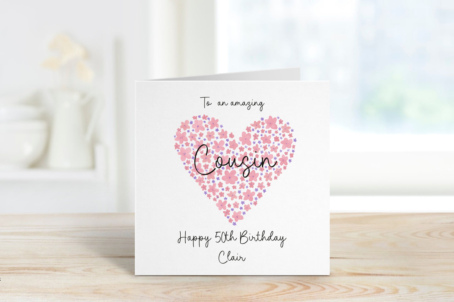 Birthday Card For Cousin, Birthday Cards For Her, Any age Birthday Card, 21st Birthday For Cousin, Personalised 30th Birthday Card