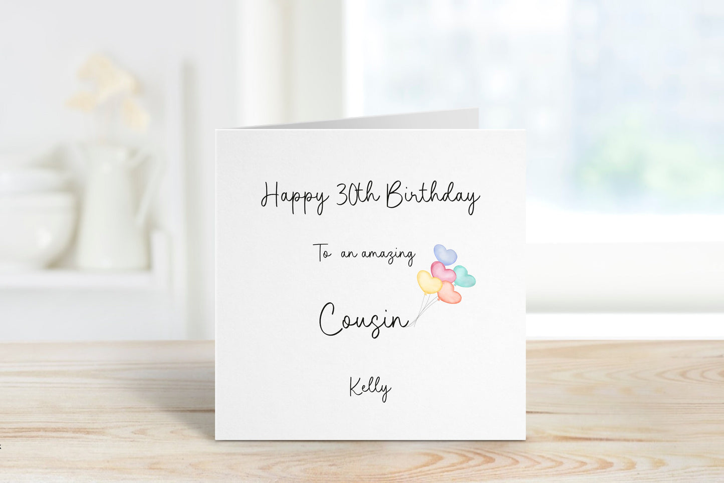 Personalised Cousin Birthday Card, Birthday Card For Cousin, Birthday Cards For Her, Any age Birthday Card, 30th Birthday For Cousin, 40th