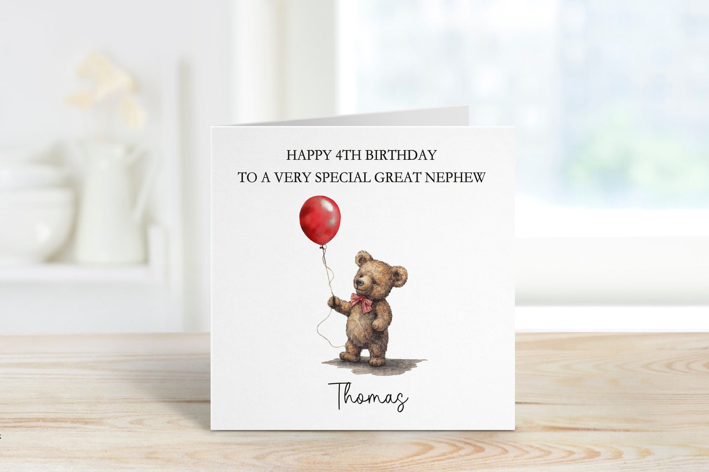 Grandson 4th Birthday Card, Birthday Card For Grandson, Any Age Card, 1st, 2nd, 3rd, 4th, 5th, 6th, Personalised Card