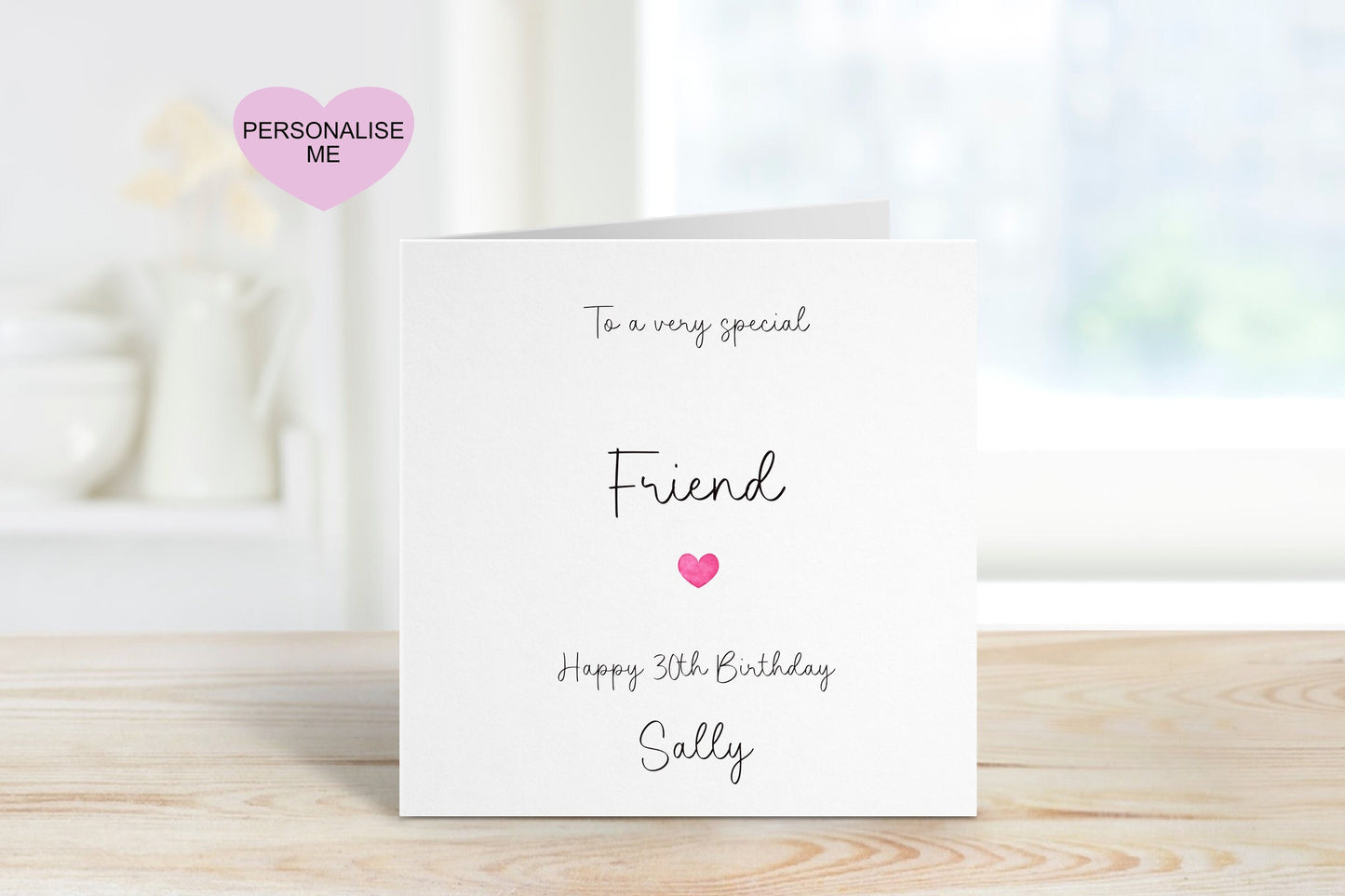 Personalised Special Friend Birthday Card, Friend Birthday Card, Birthday Cards For Any age, 60th Birthday For Friend
