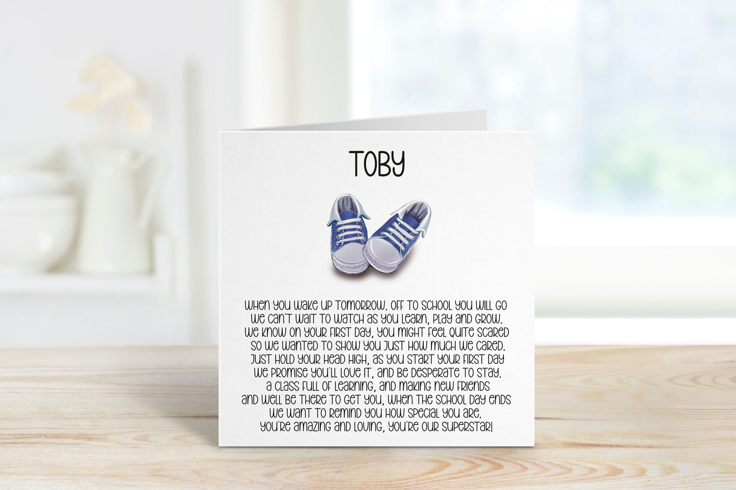 First Day At School Card, Personalised 1st Day At School Card, 1st Day At School Card, Good Luck Card