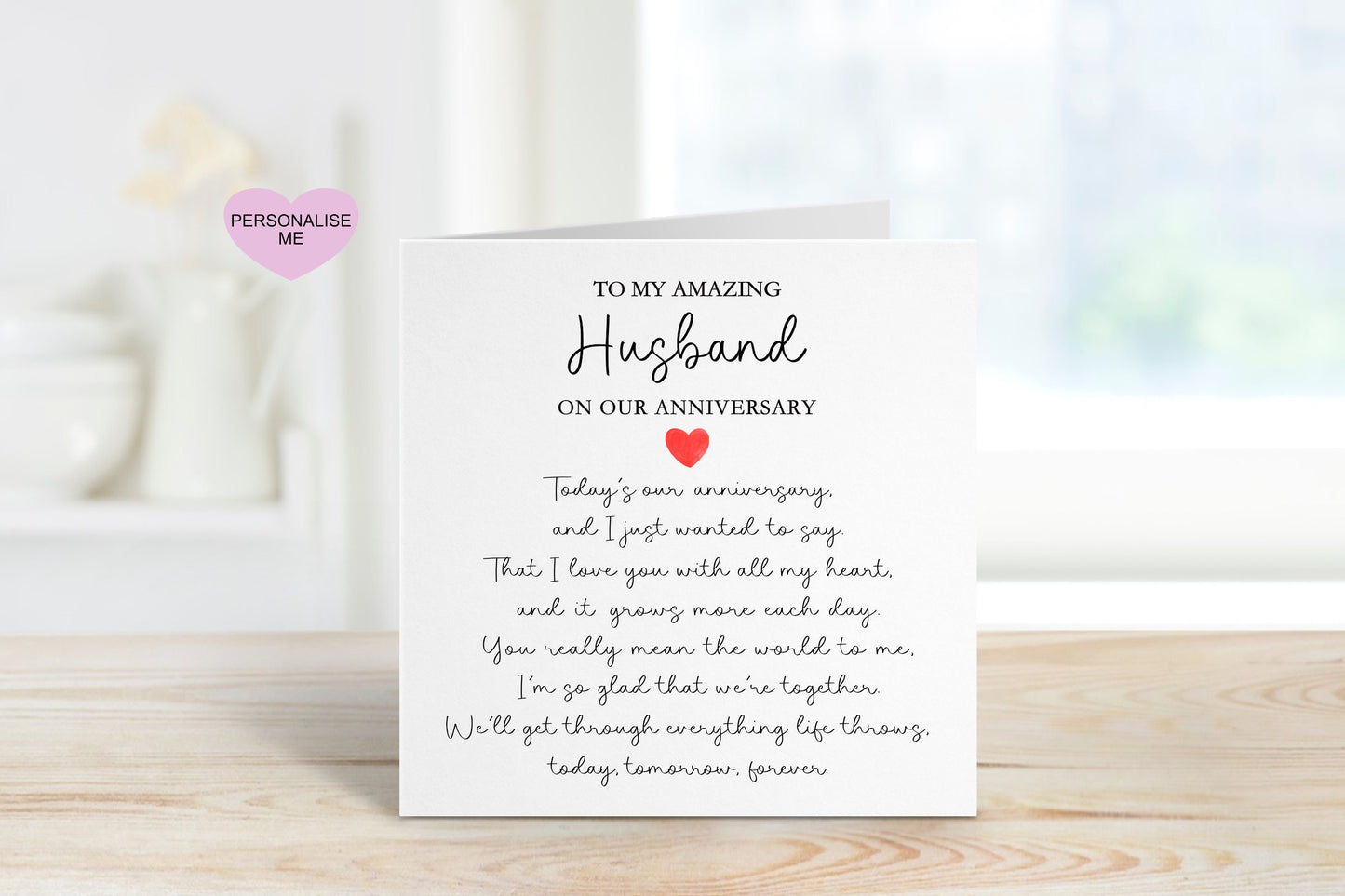 Wife Wedding Anniversary Card, Anniversary Card For Wife, Wedding Anniversary Poem Card