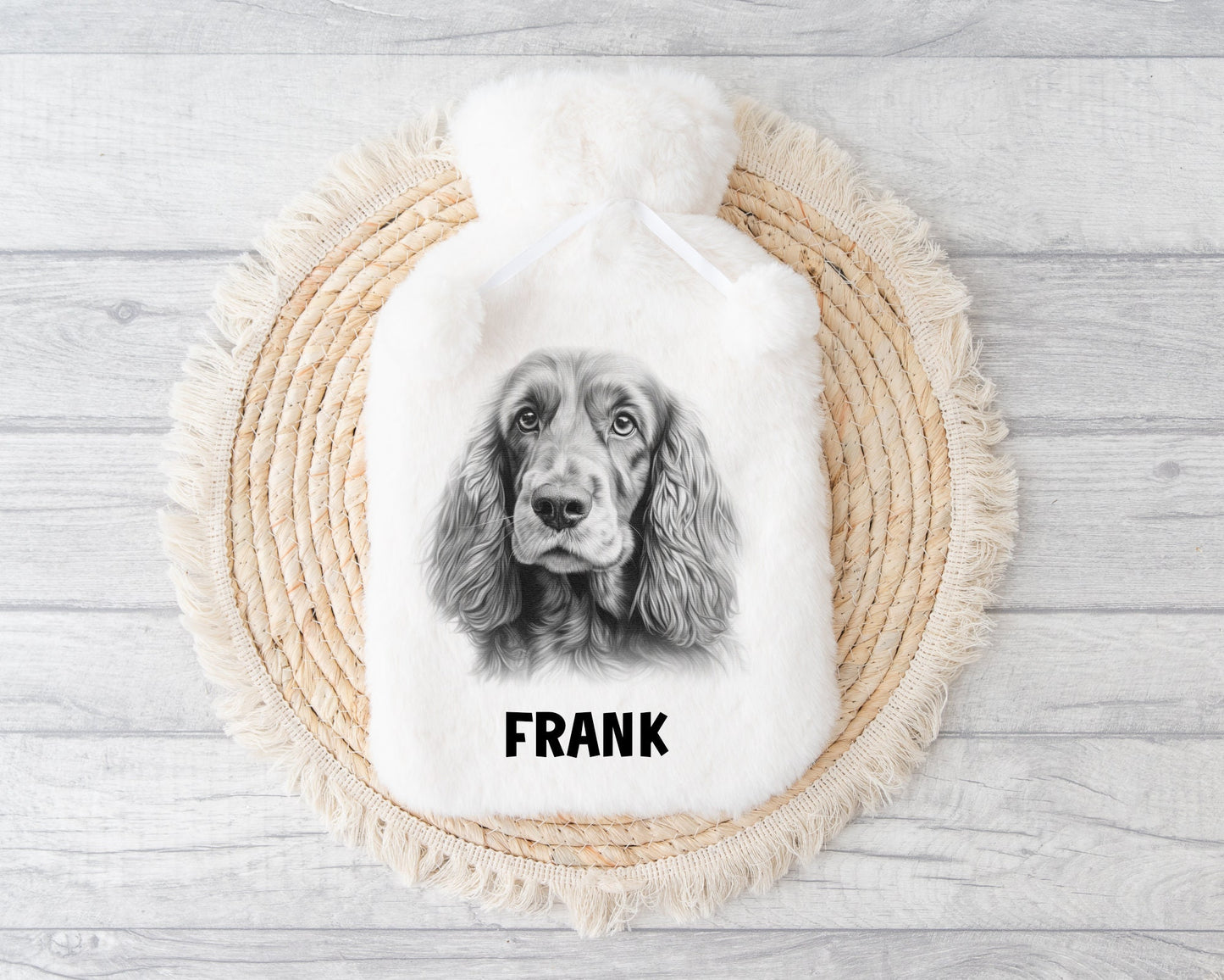 Dog Hot Water Bottle, Personalised Hot Water Bottle, Black Lab, Golden Lab, Yorkie, Samoyed, Pit Bull, Rottweiler, Staff, Cocker, Springer