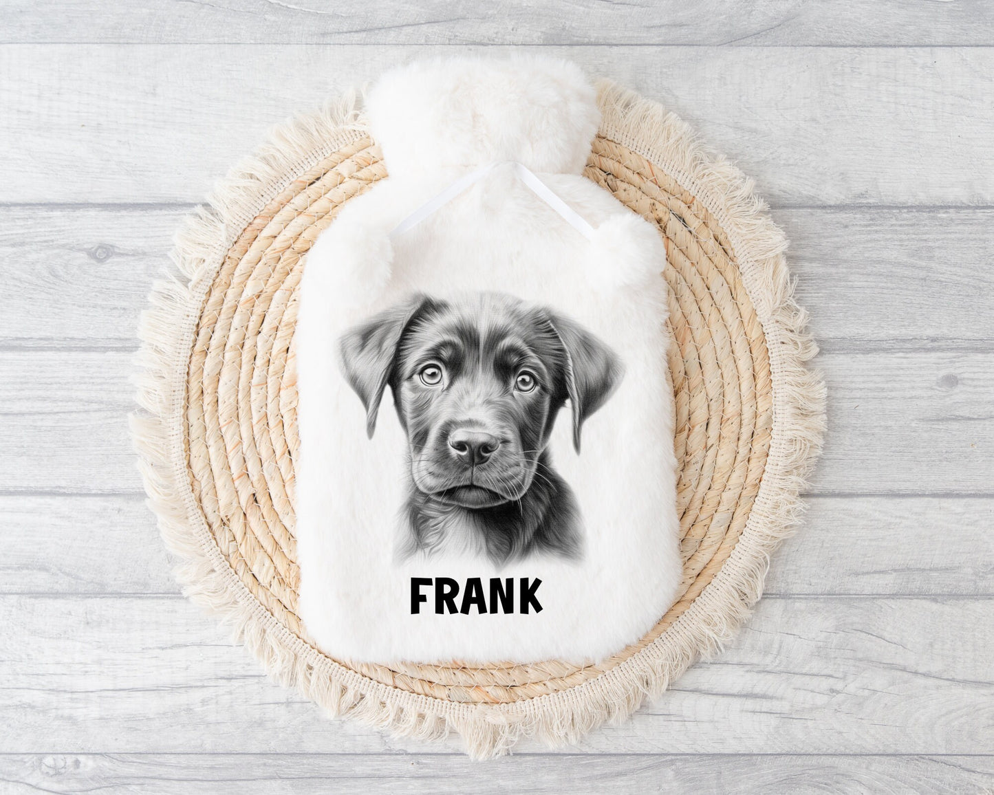 Staffy Hot Water Bottle, Personalised Hot Water Bottle, Black Lab, Golden Lab, Yorkie, Samoyed, Pit Bull, Rottweiler, Staff, Cocker