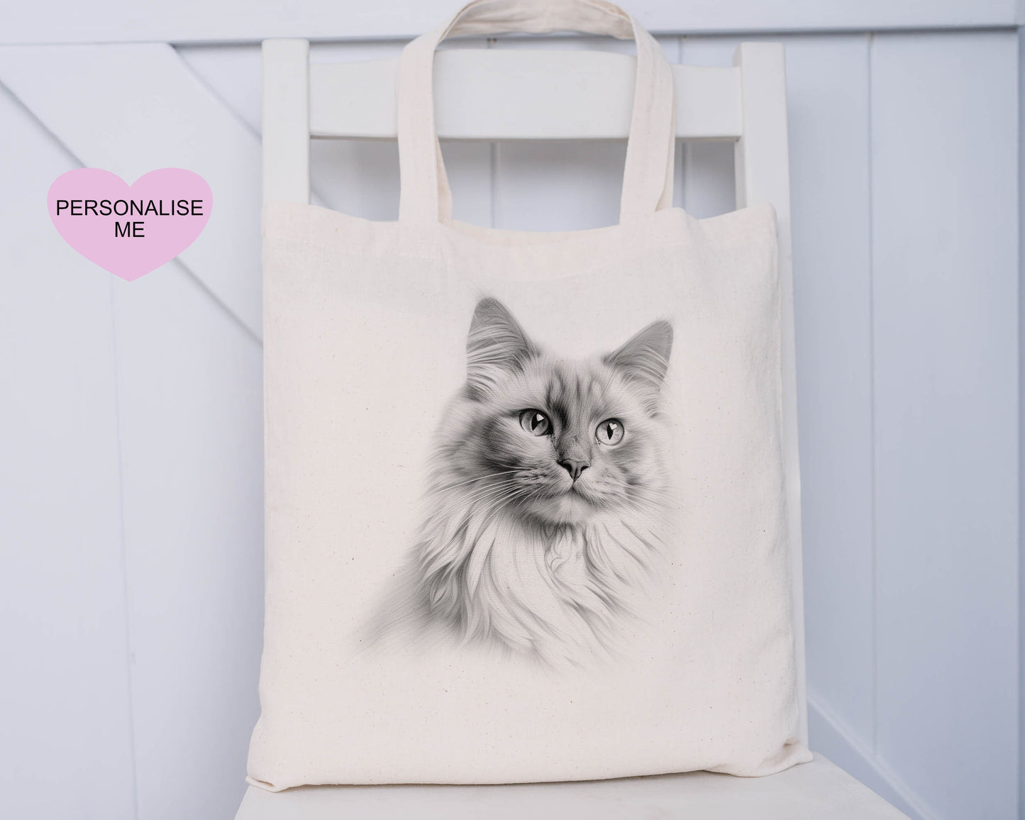Cat Tote Bag, Personalised Tote Bag, Gift For Her, Gift For Friend, Gift For Mum, Xmas Gift For Nanna