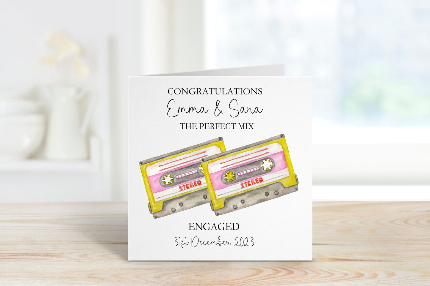 Engagement Card, Personalised Engagement Card For Granddaughter Engagement Card For Son, Engagement Card For Lesbian Couple