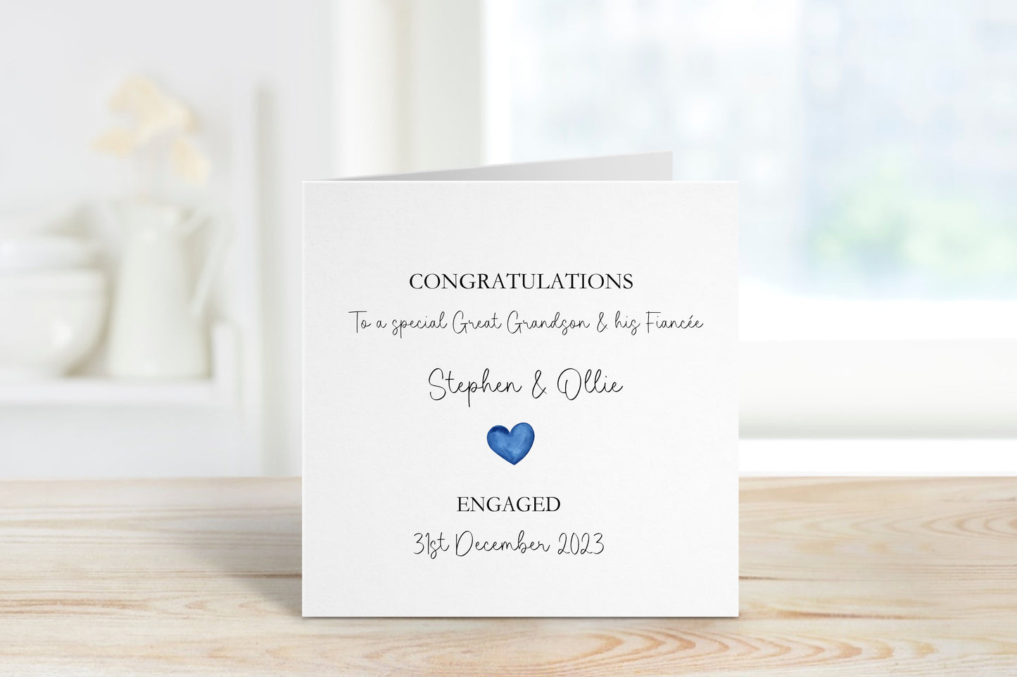 Engagement Card For Great Grandson, Personalised Engagement Card For Granddaughter Engagement Card For Son, Engagement Card For Son