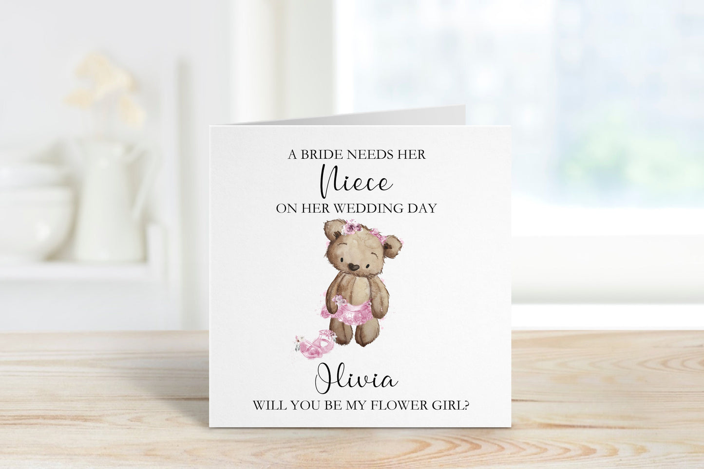 Flower Girl Proposal Card, Personalised Flower Girl Proposal Card, Will You Be My Flower Girl? Niece Flower Girl Proposal