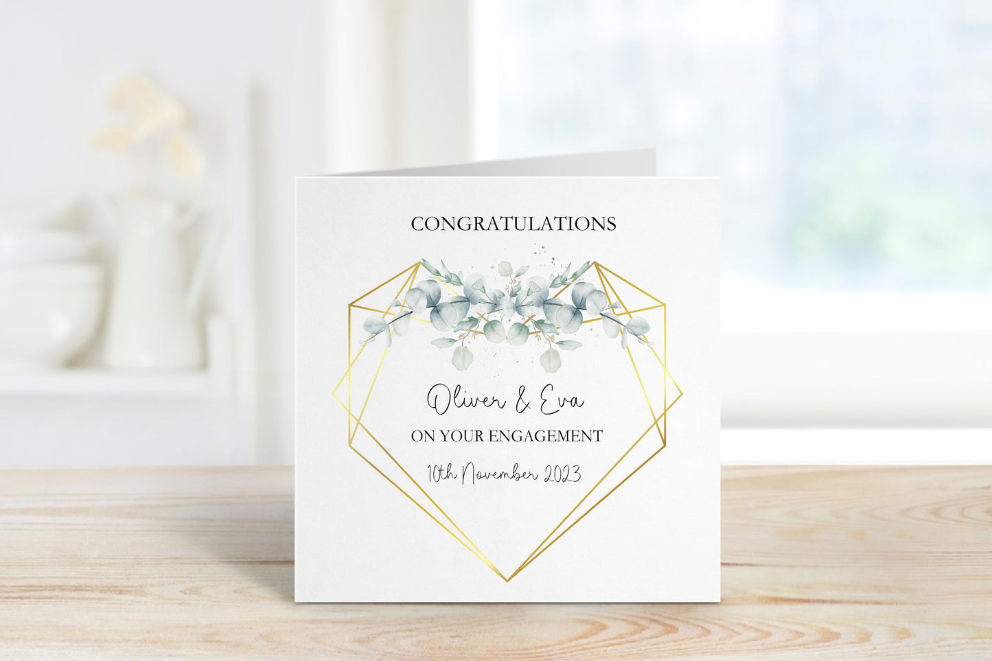 Engagement Card, Personalised Engagement Card, Engagement Card For Couple