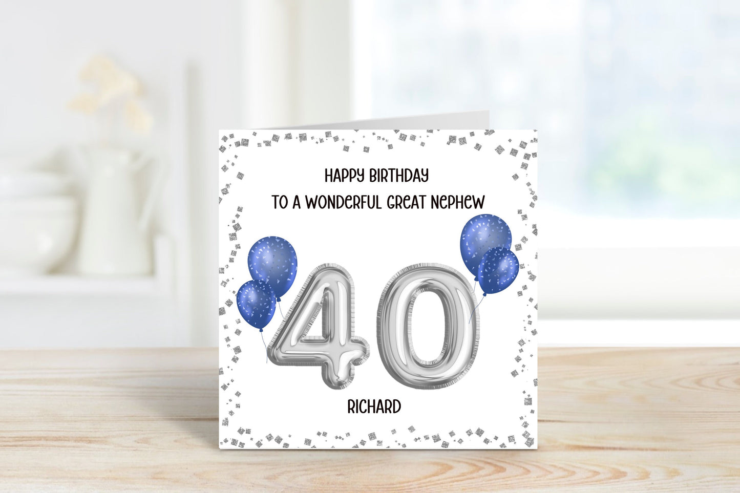 40th Birthday Card, Personalised Great Grandson Birthday Card, Personalised Birthday Card For Him, Great Grandson Birthday Card