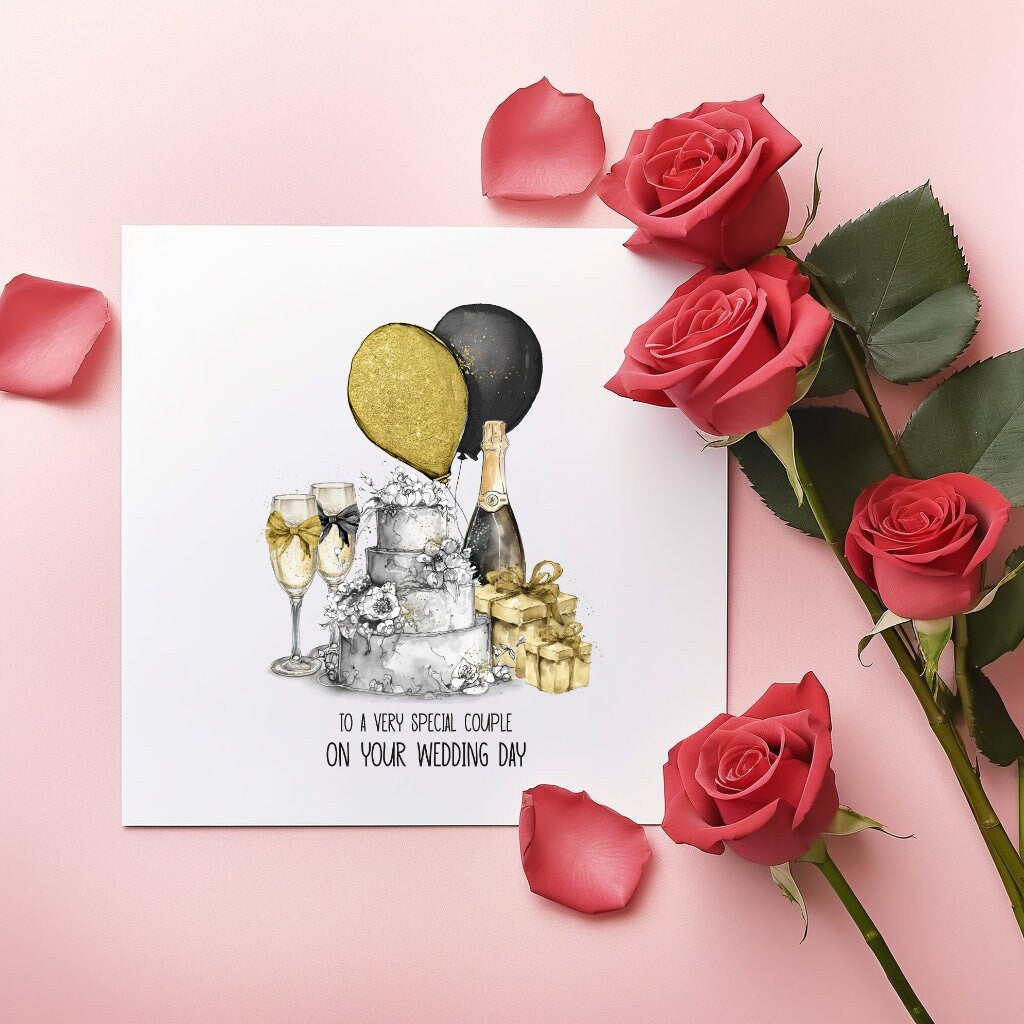 Wedding Card, Wedding Day Card For A Special Couple, Wedding Card For Bride And Groom, UnPersonalised Wedding Day Card