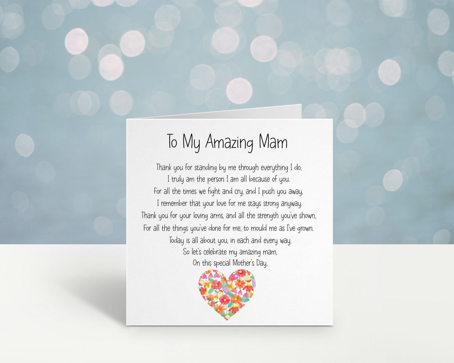 Mothers Day Card, Mothers Day Card For Mum, Mum Mother's Day Poem
