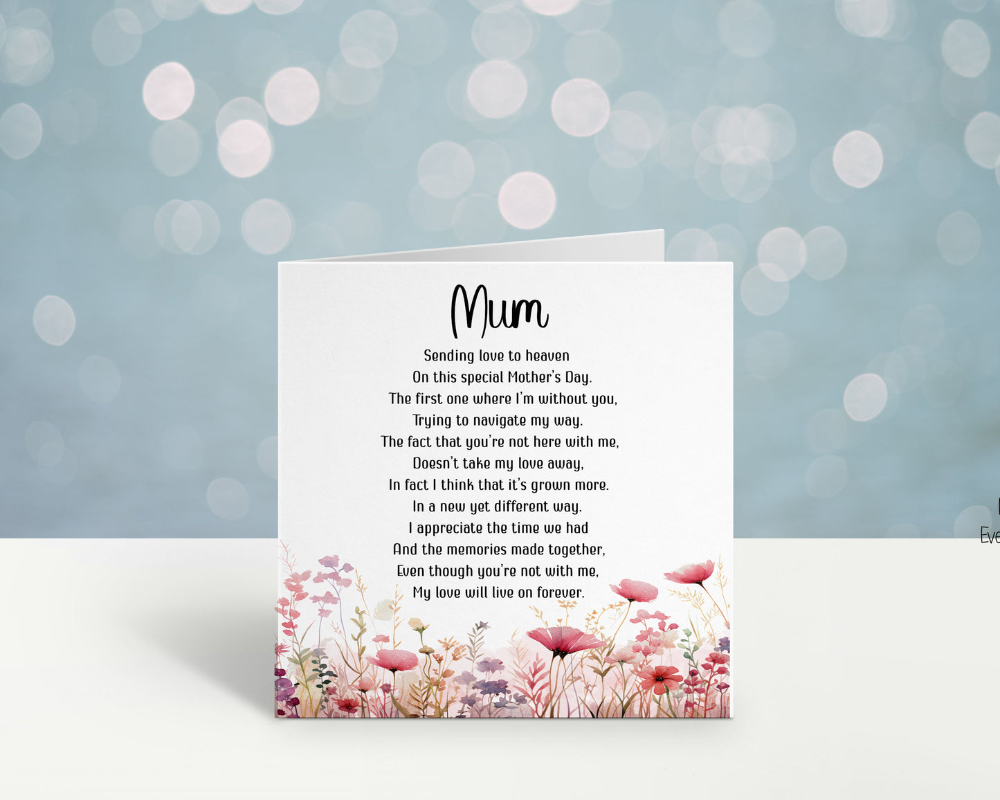 First Mother's Day Without You Card, Memorial Mothers Day Card, Mothers Day In Heaven Card