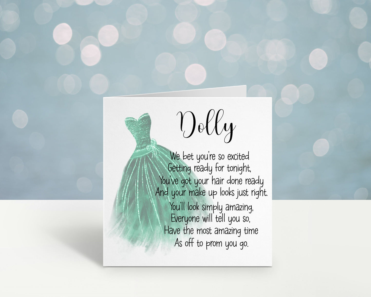 Prom Card, Personalised Card For Prom Night, Celebration Card