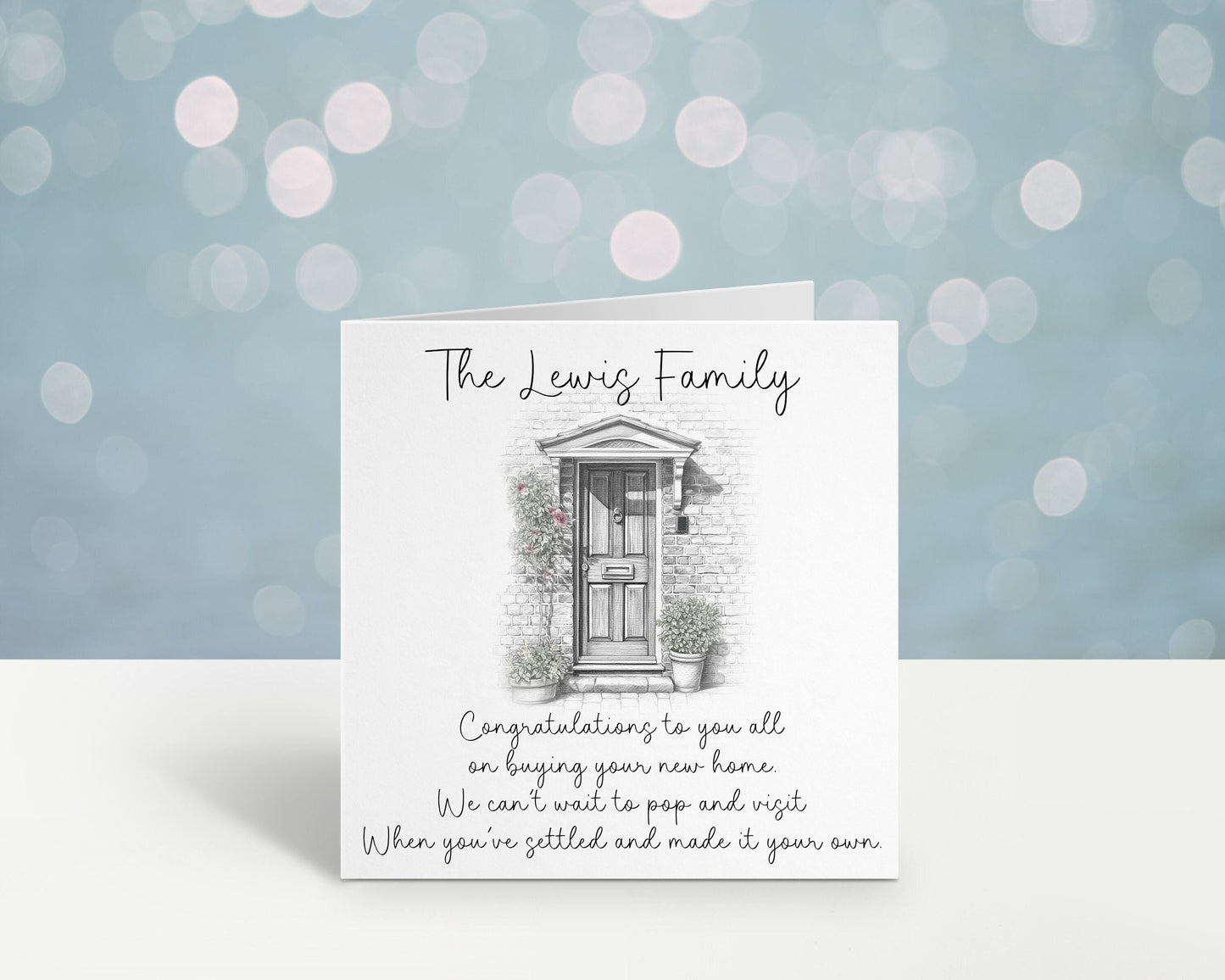 Personalised New Home Card, Moving Home Card, Congratulations On Your New Home Card, Personalised New Home Card, New Home Card Family