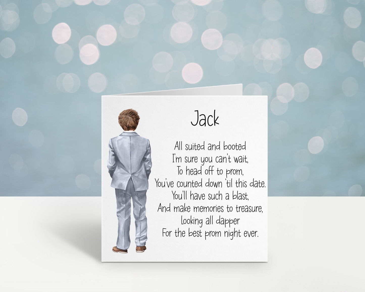 Prom Card, Personalised Card For Prom Night, Celebration Card